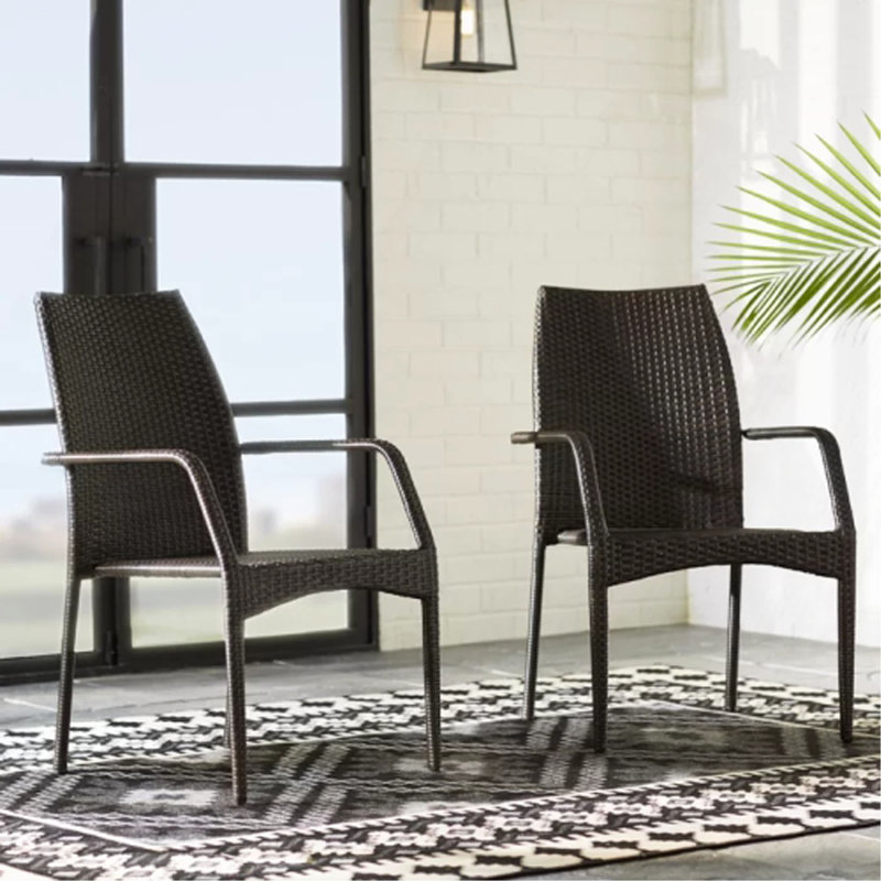 Chaises d'extérieur en osier, MP2, 2 chaises / ensemble
