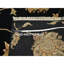 Tapis oriental 4 pi 1 po x 6 pi 1 po noir, moitié laine et moitié soie, motif botanique sans bordure, tissage dense, velours doux, noué à la main, tapis oriental