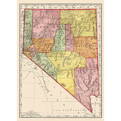 " Nevada - Rand McNally 1893 " by Rand McNally