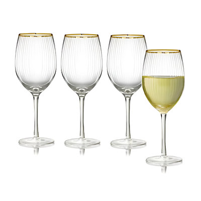 Gold Rocher Ap Wine Set Of 4