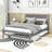 Full Size Platform Bed with Adjustable Trundle-1265971820