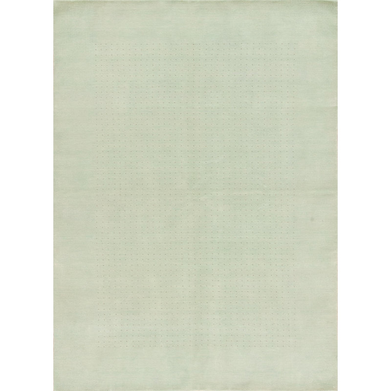 Sincerity Wool Area Rug in Green, Rectangle 5' x 7'
