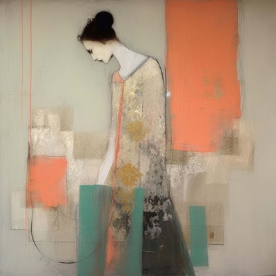 Sensual Woman Klimt Inspired 5 - Unframed