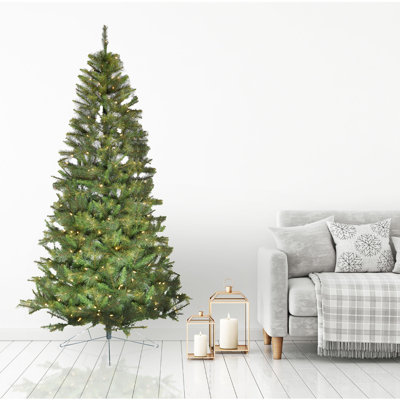 Arbre de Noël 6,5 pi avec lumières DEL blanc chaud Christmas Time