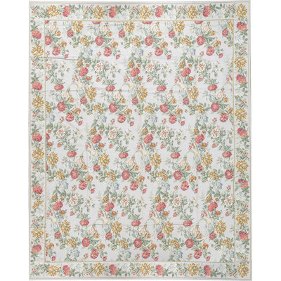 Tapis gris de haute qualité noué à la main