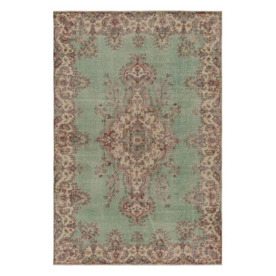 One-of-a-Kind Rectangle 6'3" X 9'5" Hand Knotted Area Rug