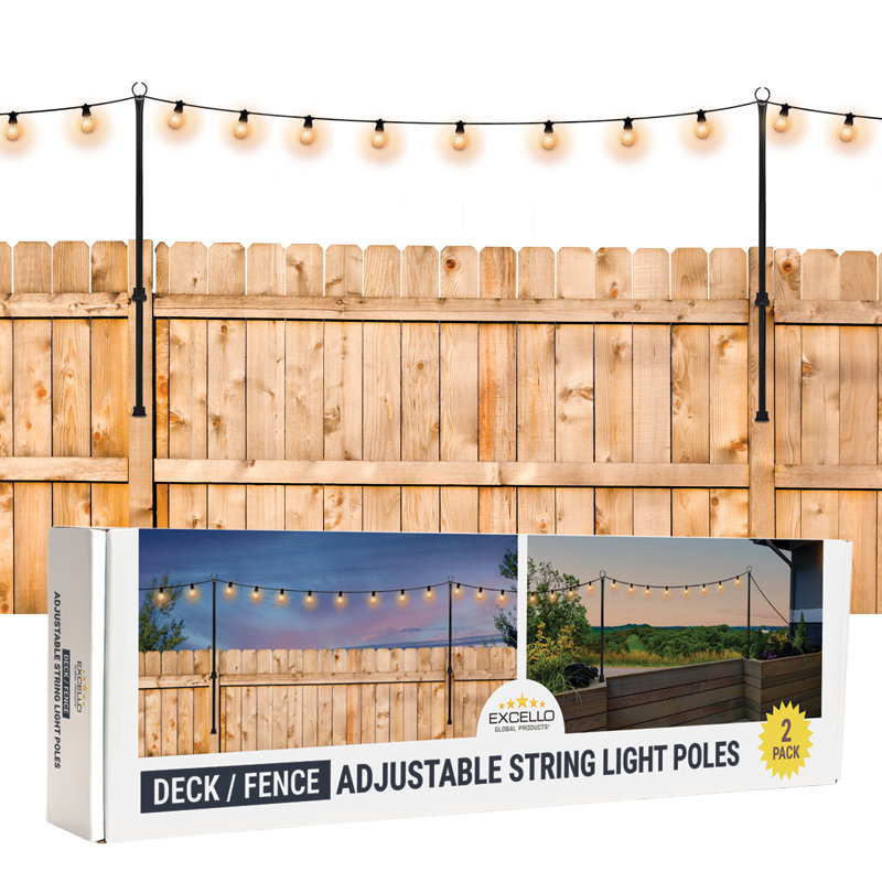 Paquet de 2 lampadaires de 5,3 pi pour terrasse Excello Global Products