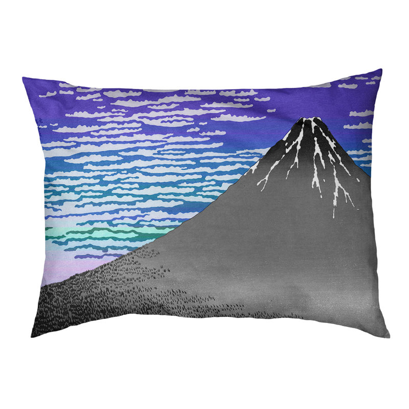 Coussin pour chien d'intérieur / extérieur Burkart, Moyen (H 14 po x l 42,5 po x P 32,5 po), Gris / Bleu foncé