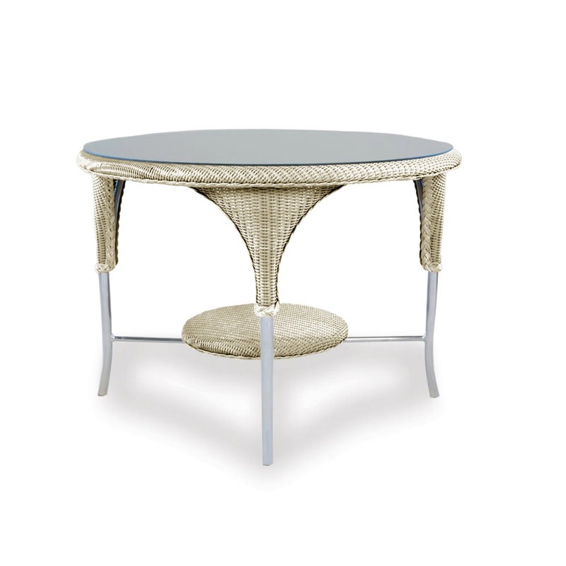 Universal Loom Accessories Outdoor Round Dining Table, Antique White