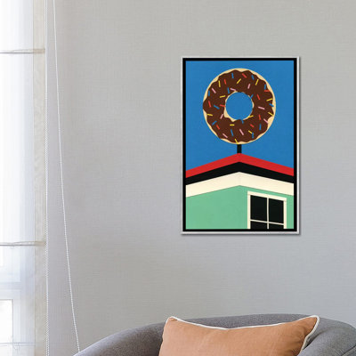 LA Donut Corner - reproduction d'art murale - toile encadrée