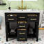 Liburd 36" Freestanding Bathroom Vanity with Ceramic Sink and Storage Cabinet Combo-445518188