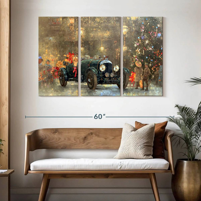 Mehar Christmas Bentley, 32" H x 50" W
