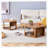 Modern Minimalist Wood colour Hexagonal Living Room Table Sets.Hexagonal MDF coffee table