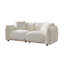 Canapé rembourré beige confortable de style Mid-Century 2 places pour le salon
