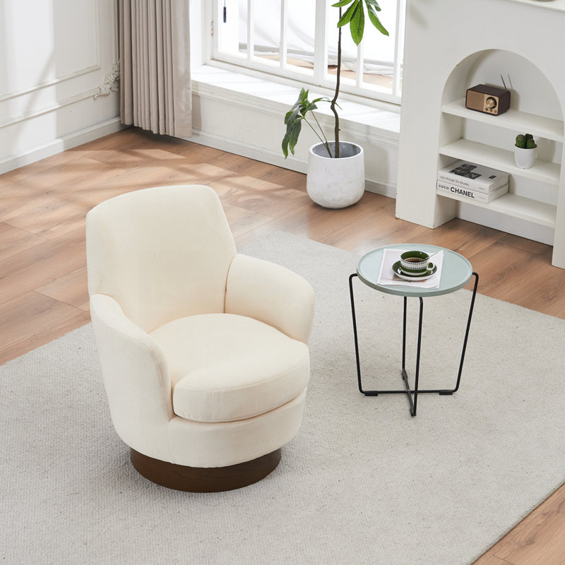 Fauteuil demi-tonneau pivotant en polyester