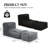 Multi - Scene Modular Floor Chaise Lounge Convertible Bed With 3 Zone Ergonomic Support, Skin Corduroy, Ideal For Gaming, Sleeping, Reading, Dark Grey Flannelette, Slip Design Stability Into