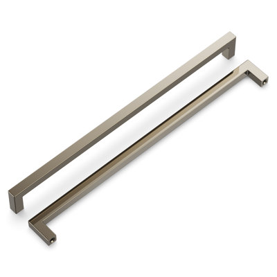Skylight Collection Handle Pull - 12" Center to Center Cabinet Pull Polished Nickel - Contemporary Hardware for Drawers & Cabinets (Set of 5)