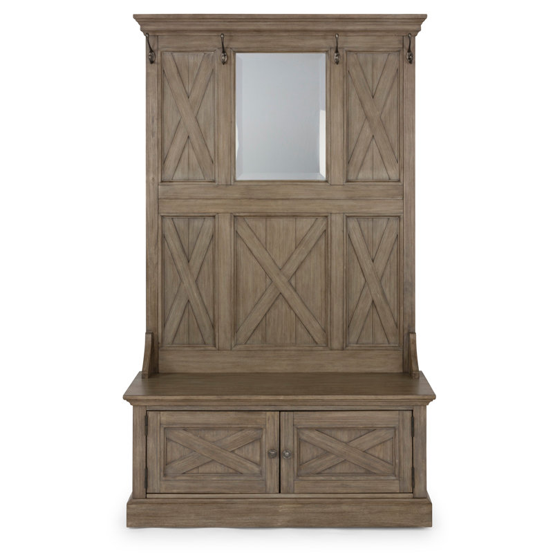 Rentschler Hall Tree 45'' Wide with Bench