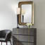 Miroir ibis en laiton antique