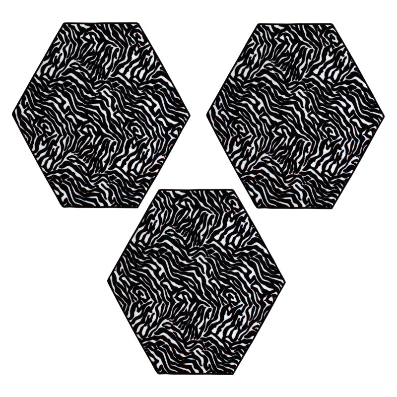 Blaydon Washable Animal Print Indoor Rug, Hexagon 3'