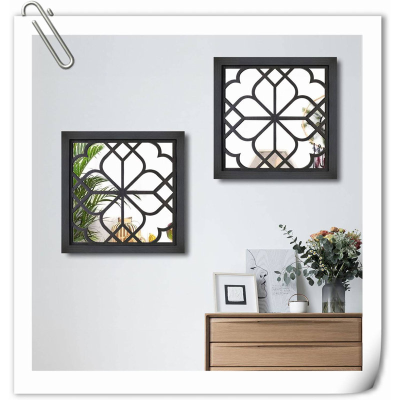 Fashion Wall Decor on Solid Wood, White, 1'' H x 20'' W x 20'' D