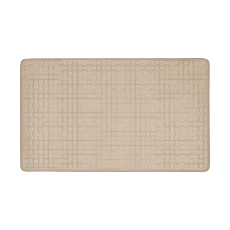 Tapis tissé gaufré anti-fatigue, Brun clair, Rectangle 1 pi 6 po x 2 pi 6 po