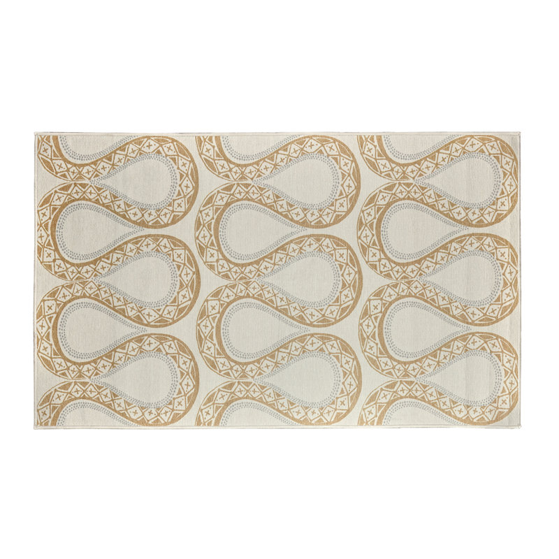 Serpentine Stone Washable Rug, Rectangle 3' x 5'
