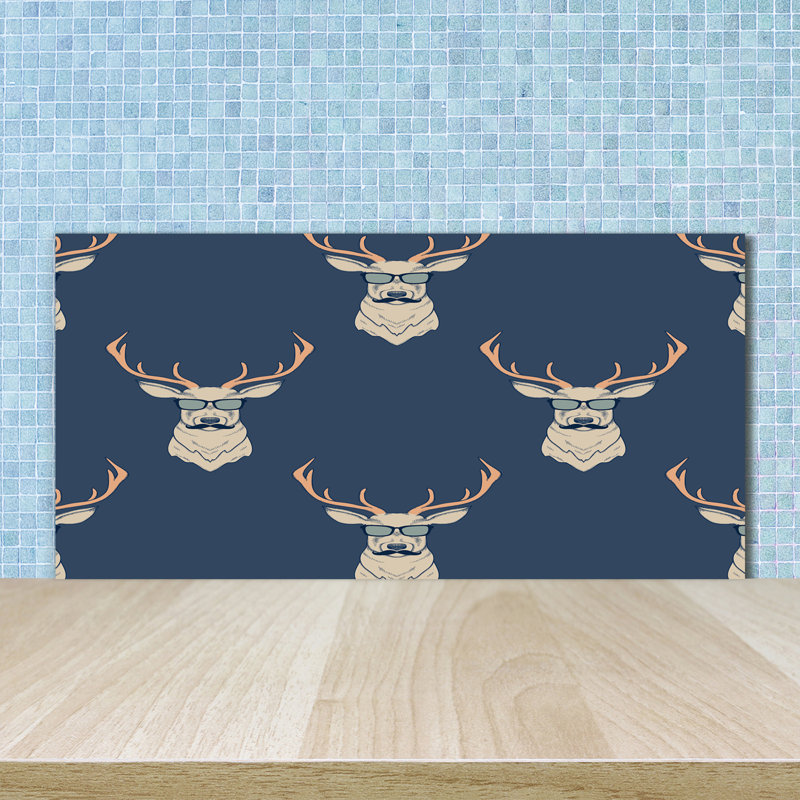 Zelie 50cm W x 100cm L Glass Peel and Stick Panel