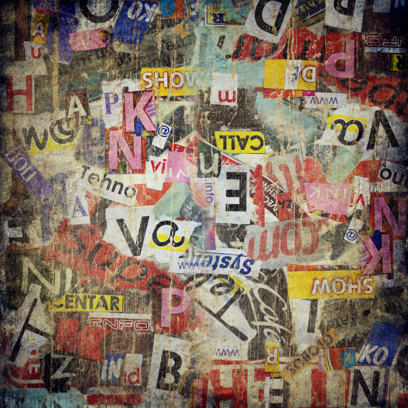 Grunge Textured Background by Miss_j - Wrapped Canvas Textual Art, 122cm H x 122cm W