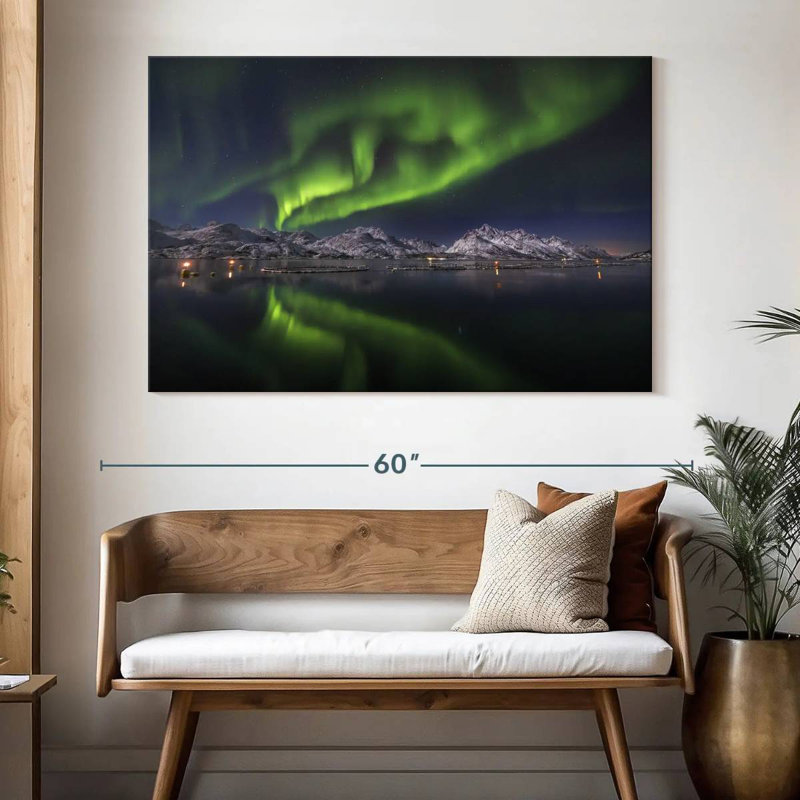 Alvord Northern Lights Reflection, H 34 po x l 51 po