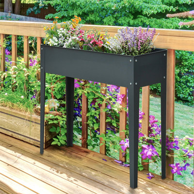 Lit de jardin surélevé en métal Outsunny