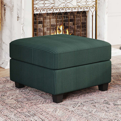 22.4" Wide Corduroy Storage Ottoman