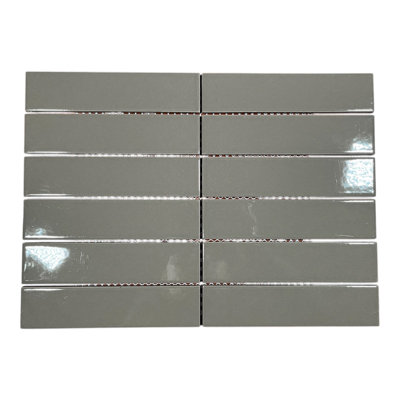 2 x 8 mosaïque en porcelaine moka