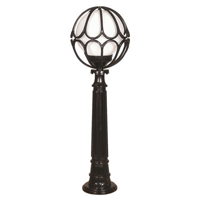 Modern Outdoor Floor Lamp, Black ABS Body, 39.4 x 11.8 inches | E27 Socket (Max 40 W), IP65 Waterproof, Stylish Industrial Design, Durable Polyethylene Cap | Perfect for Patios, Gardens & Outdoor Spaces