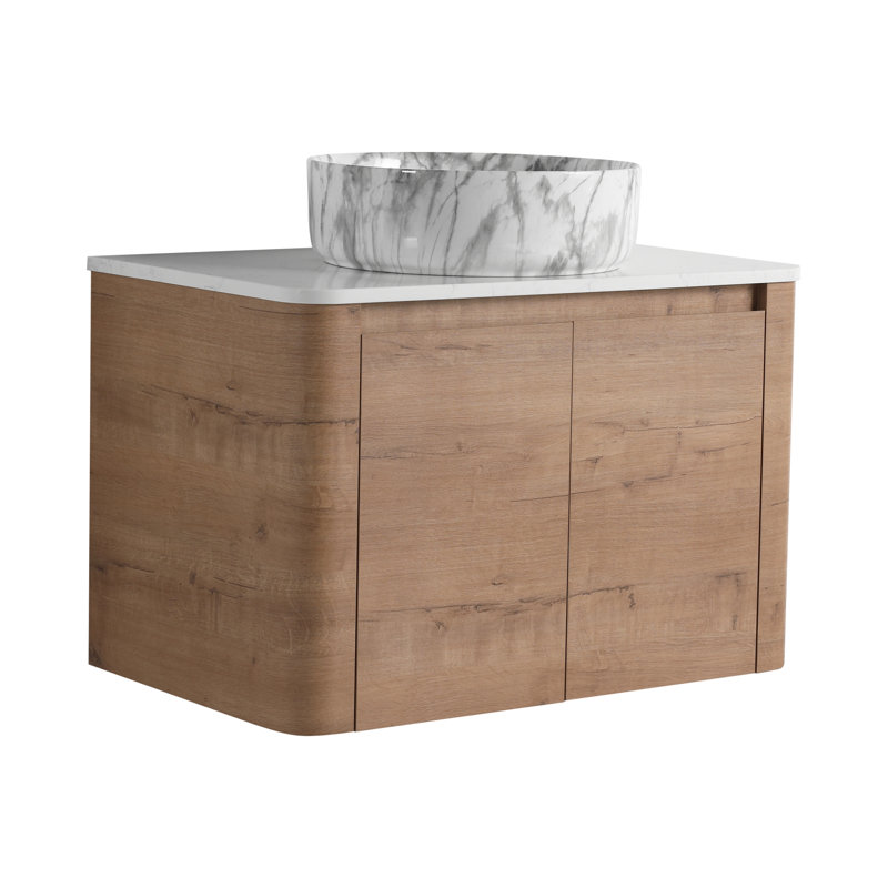 Meuble-lavabo mural en contreplaqué compact pour les salles de bain modernes