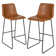 Liekele Commercial Grade LeatherSoft Upholstered Bar & Counter Stools