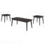 Ensemble de 3 tables basses rectangulaires noires