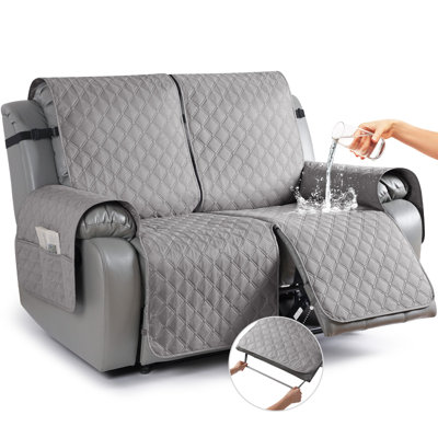 Wildee 2 Seat Waterproof Recliner Chair Cover Sofa Covers With Pocket