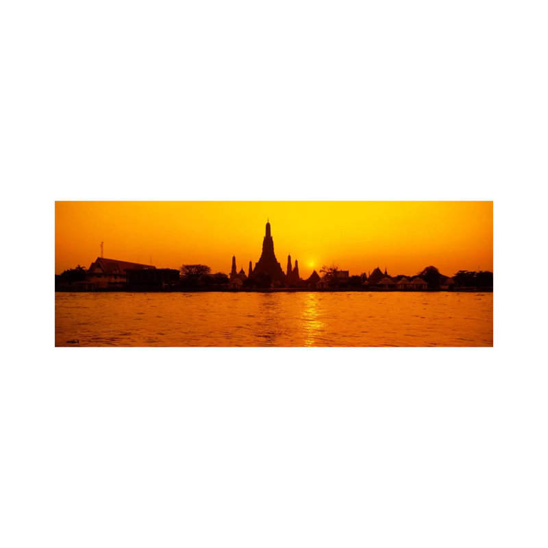 Sunset's Glow - Wrapped Canvas Panoramic Print, 30.48 cm H x 91.44 cm W x 1.91 cm D