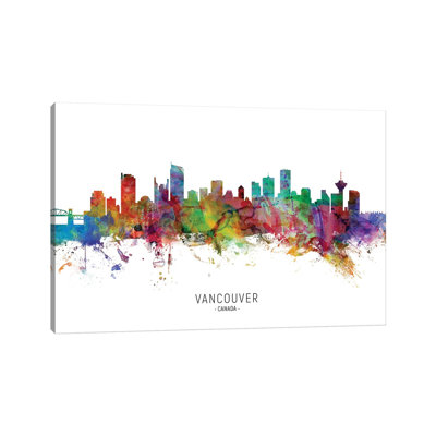 «Vancouver Canada Skyline» par Michael Tompsett, impression sur toile tendue