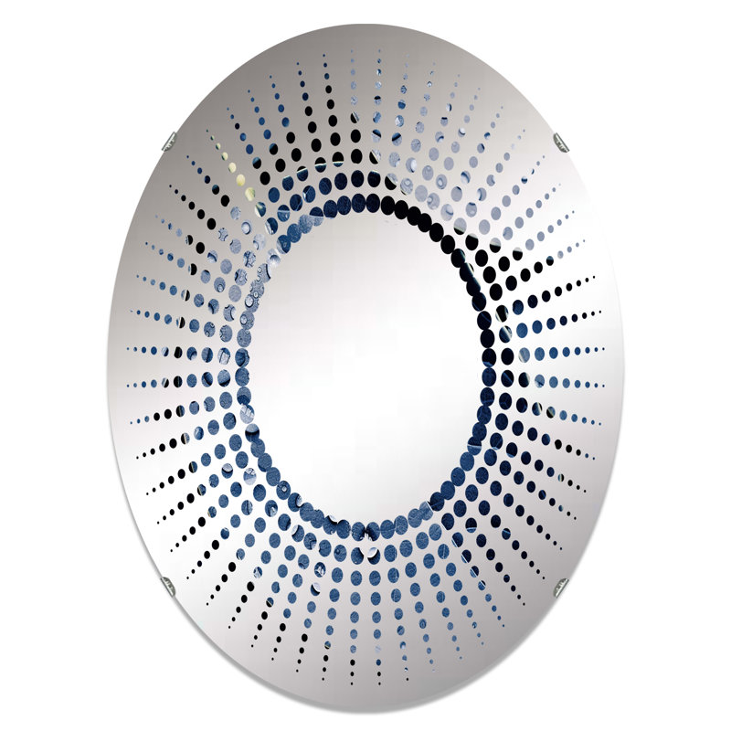 Miroir décoratif bleu Harmony - MIR114756-Ovale, L 20 po x H 30 po