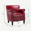 Fauteuil club rouge Hadley