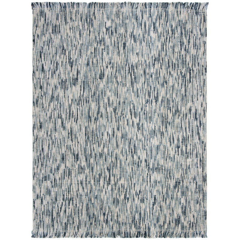 Natural Fiber Hand Woven Jute Striped Rug, Rectangle 5' x 8'