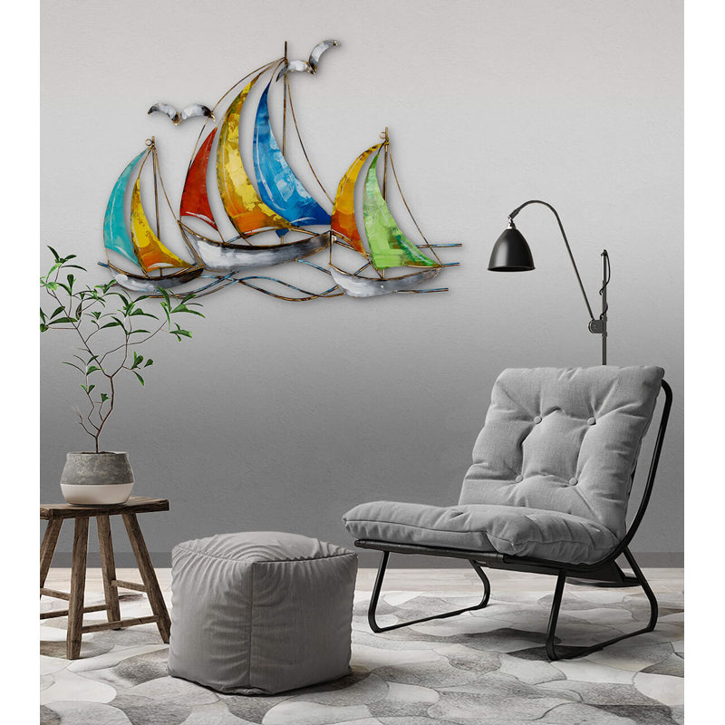 Handmade Coastal Nautical & Beach Wall Decor on Metal