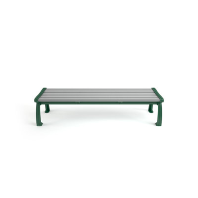 Banc de parc en plastique recyclé sans dossier Heritage