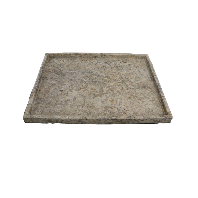 16” Rectangle Fossil Marble Serving Tray – Elegant Luxury Home & Kitchen Decor