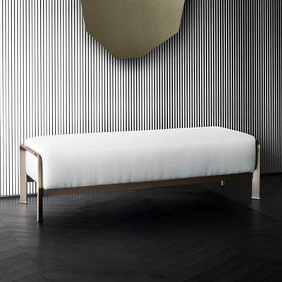 Banc rembourré en polyester de style italien