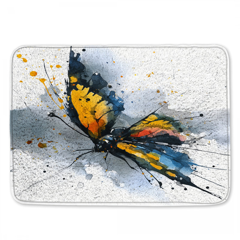 Tapis de bain aquarelle, L 24 po x L 17 po