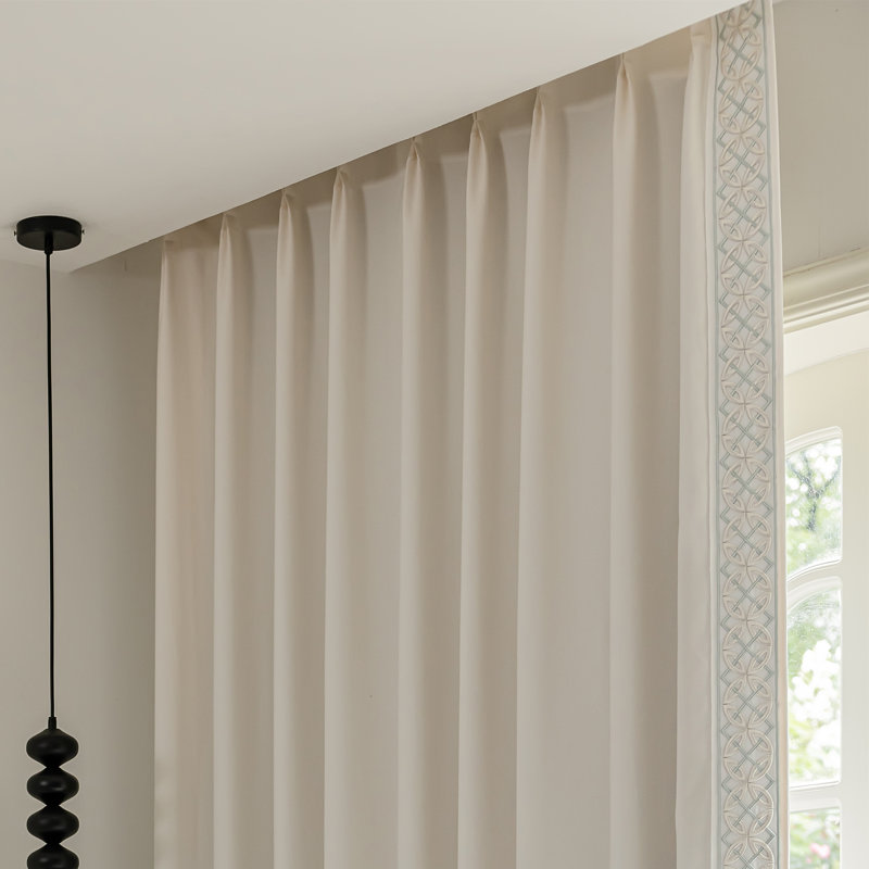 Paire de rideaux obscurcissant Arabella (ensemble de 2), Jaune chaud / crème, L 50 po x L 102 po