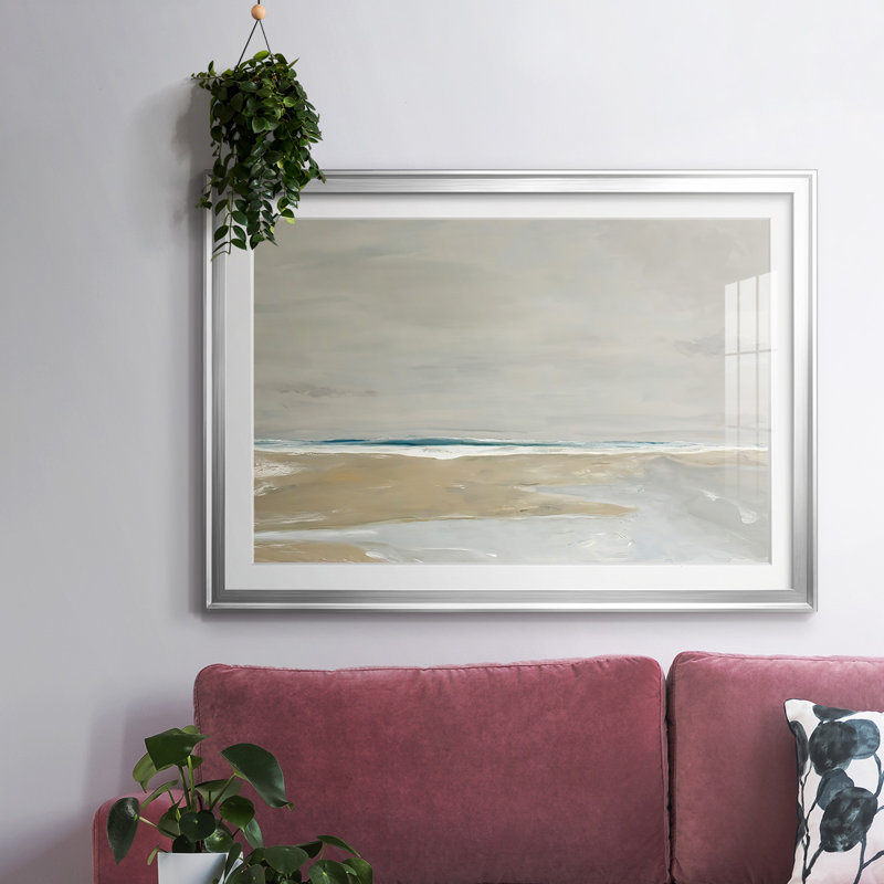 Oregon Coast encadré, impression encadrée avec biseauté mat et verre, H 15 po x l 21 po x P 1,5 po, Argent